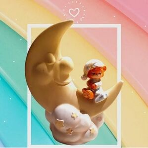 Encesco Musical Brahms Lullaby Moon With teddy Bear